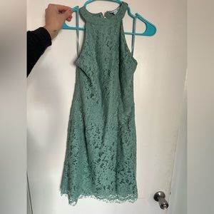 Lace blue dress